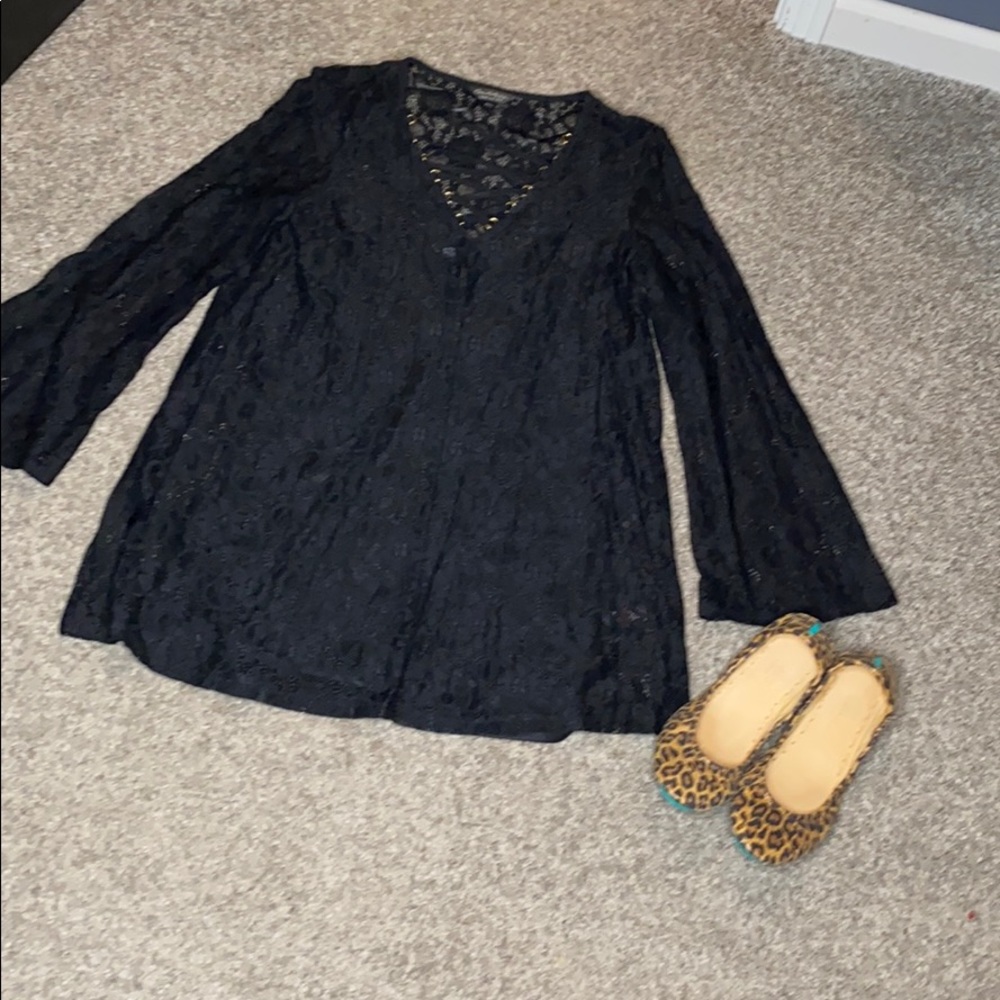 Black Lace Tunic Dress size 8